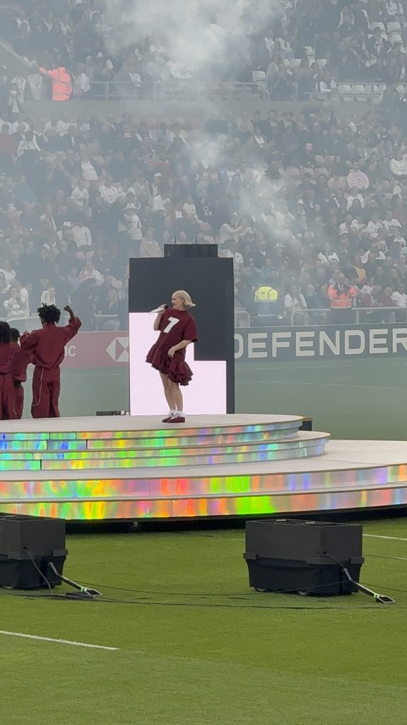 Anne Marie performing at Sunderland Stadium